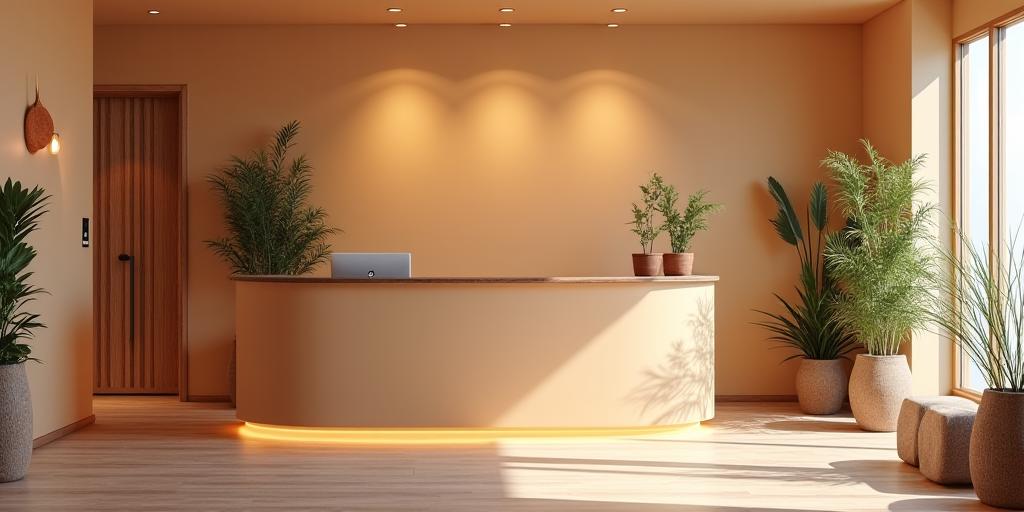 친근한 분위기의 리셉션 공간